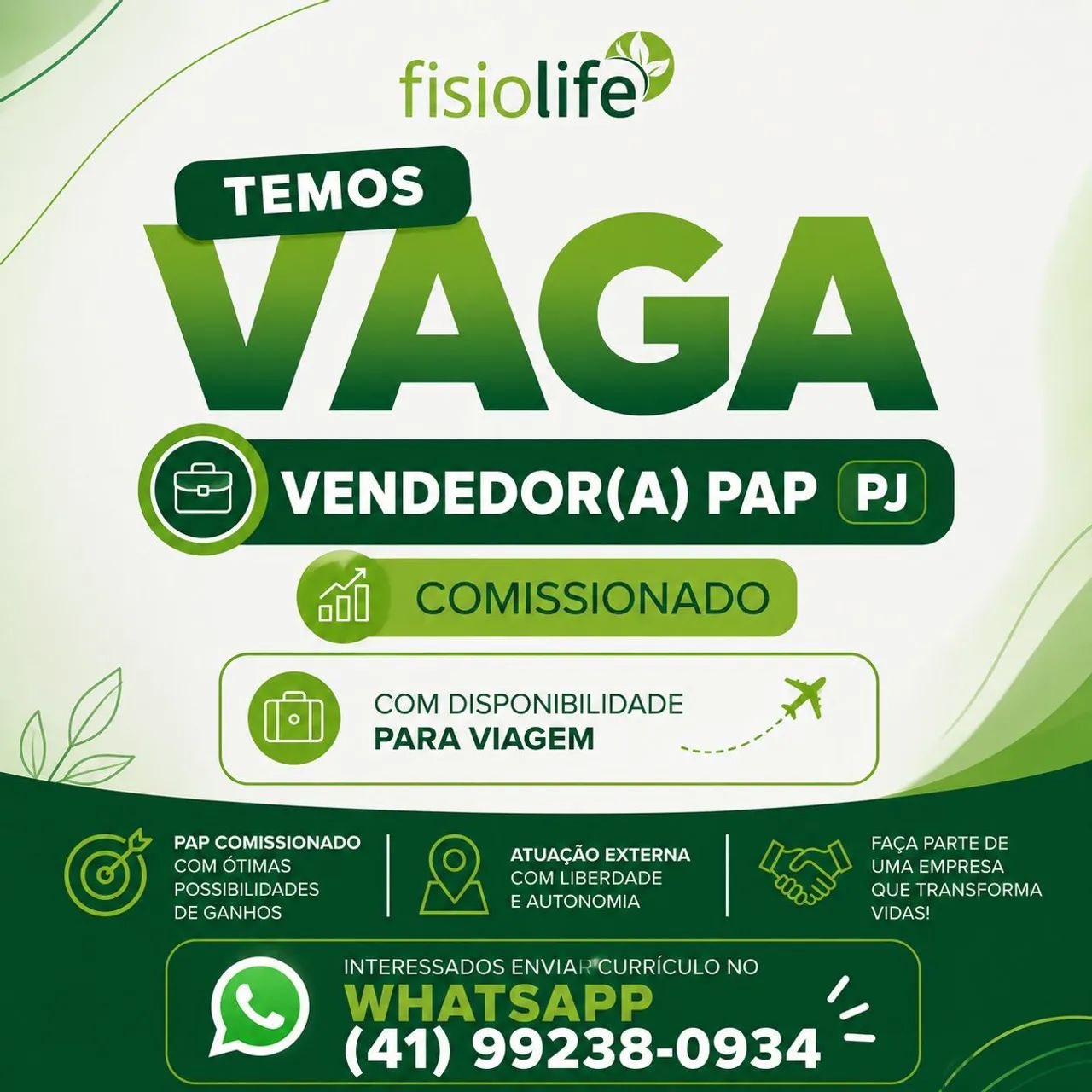 Vaga Vendedor PAP