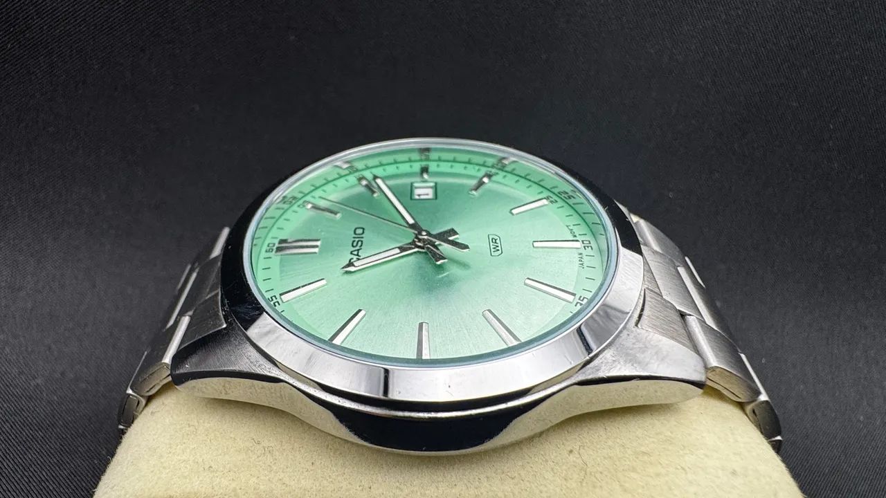 Relógio Casio MTP-VD03D Verde Mint Full Set | Caixa, Manual e Elos Extras - Foto 2