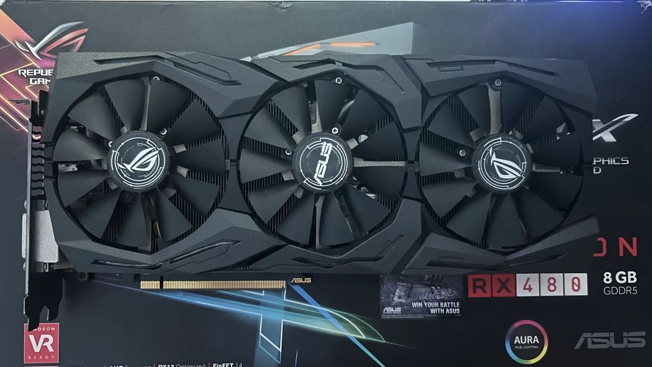 Rx 480 8gb Rog Strix (superior a 2048sp) - Foto 3