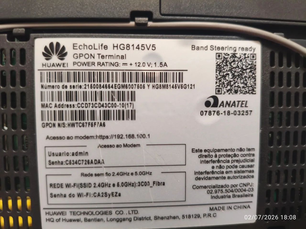 Modem Huawei Echolife Power Rating - Foto 2