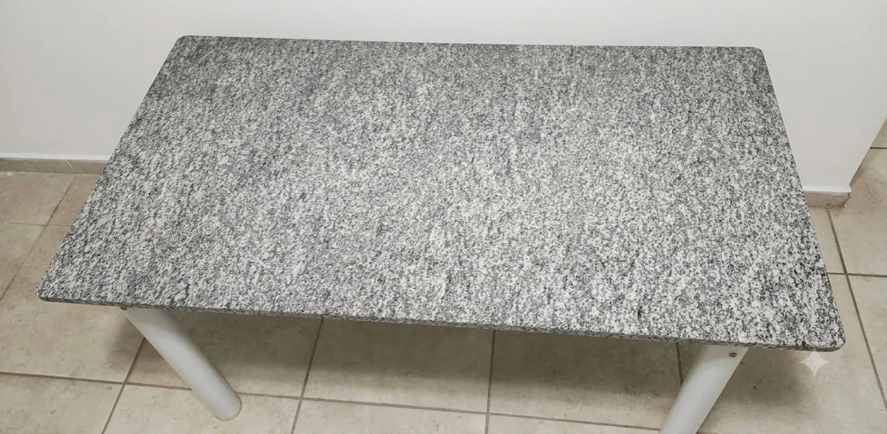 Mesa de Granito 150x80cm - Base de Metal Resistente (Sem Cadeiras) - Foto 5
