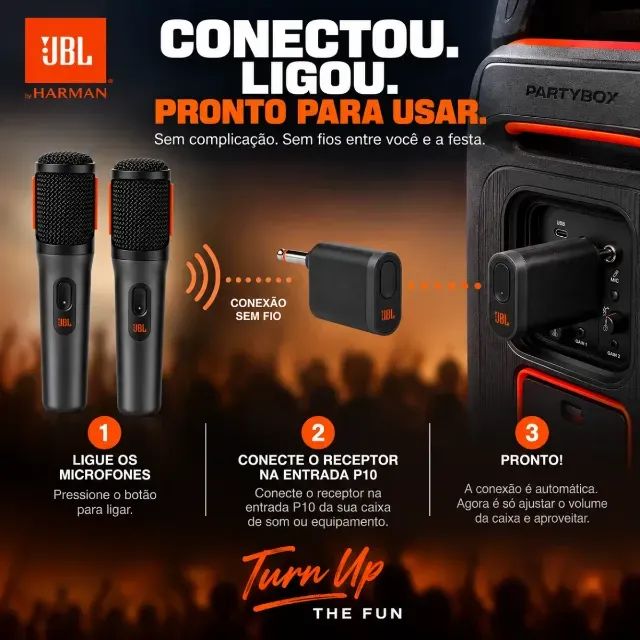 Microfone JBL PartyBox Sem fio - Foto 4