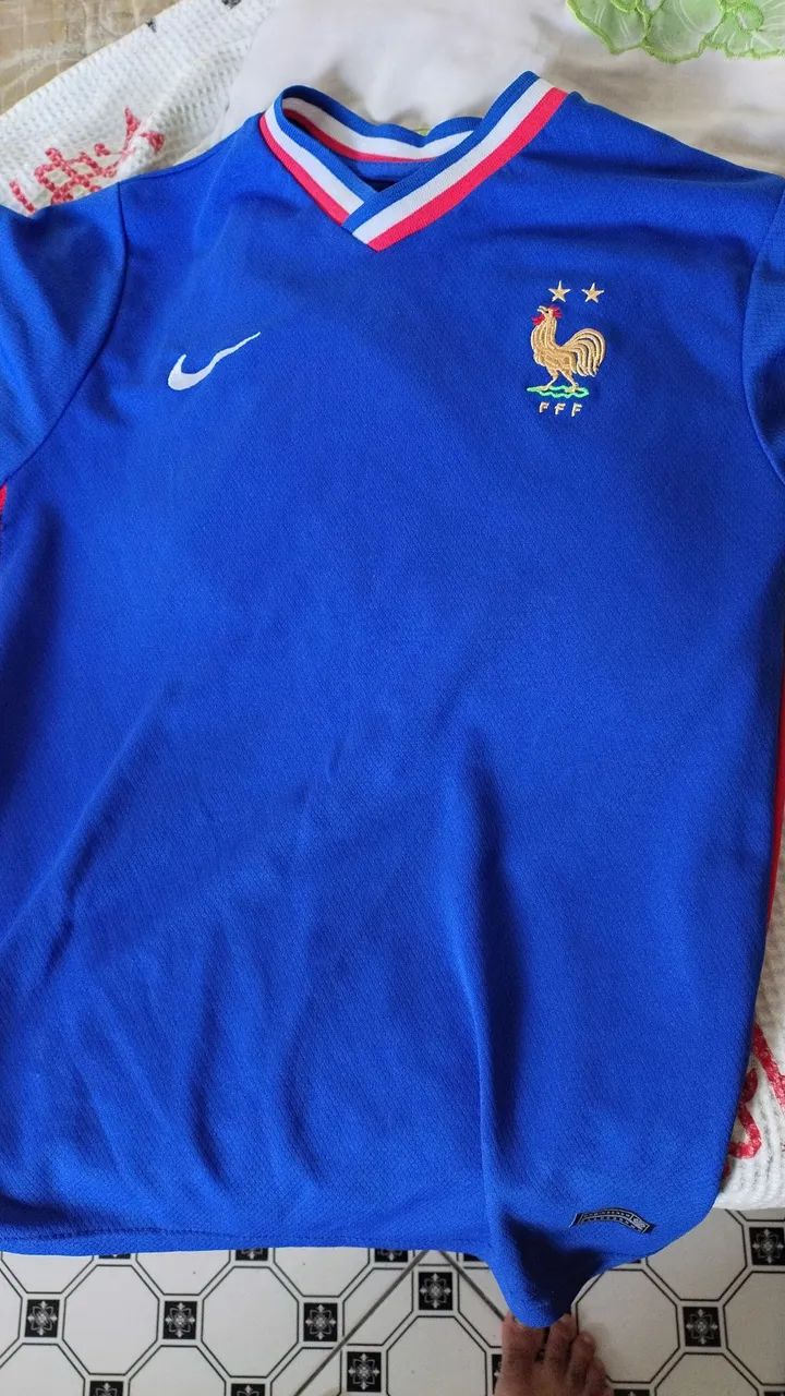 Camisa seleção francesa qualidade tailandesa tamanho G - Foto 2