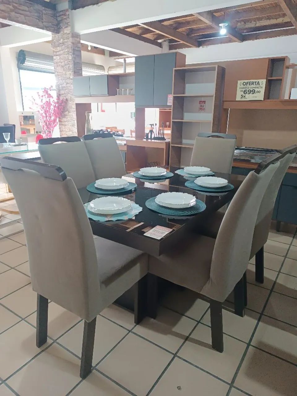 Mesa de Jantar com 6 lugares 
