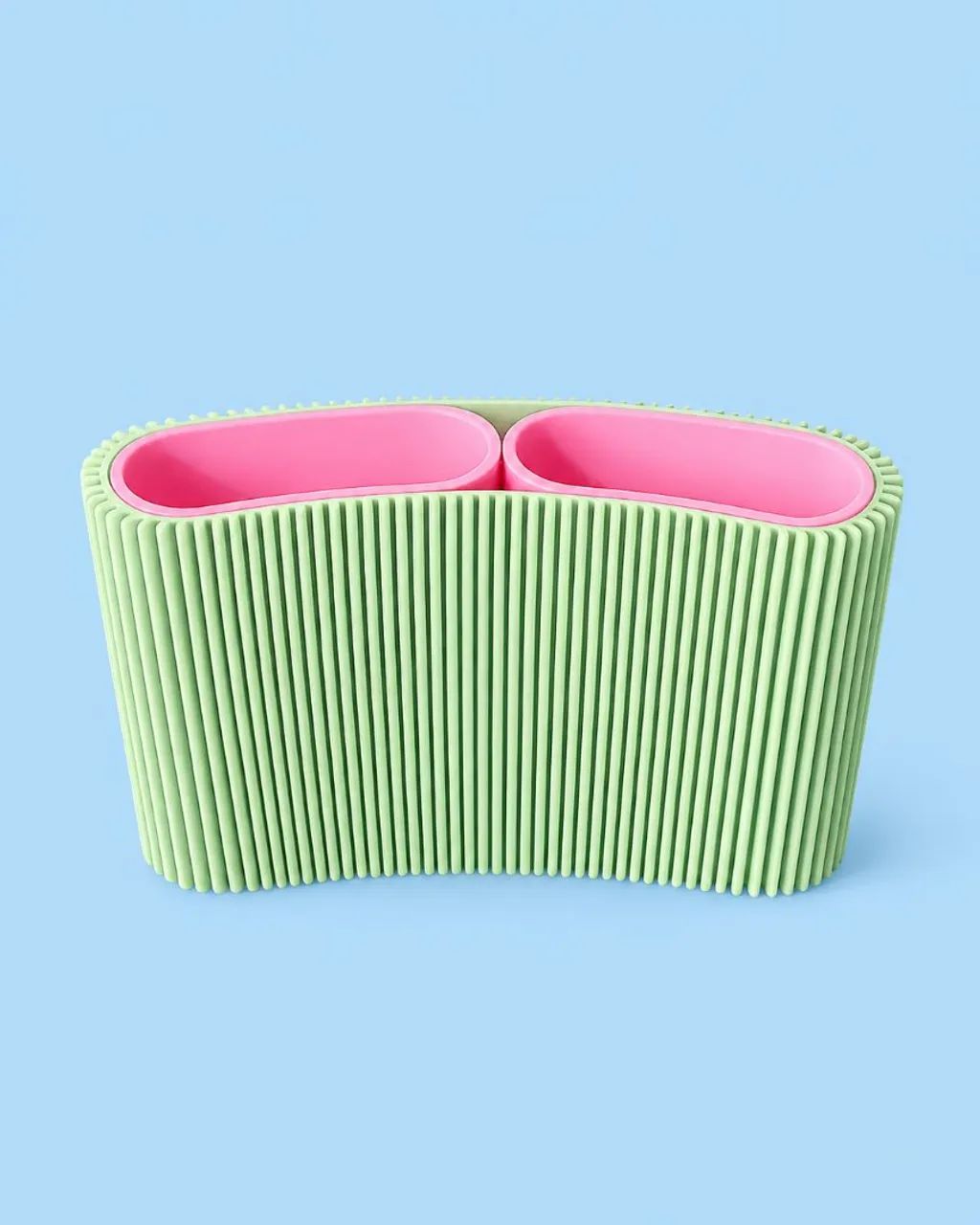 Porta Lápis Rosa e Verde wave