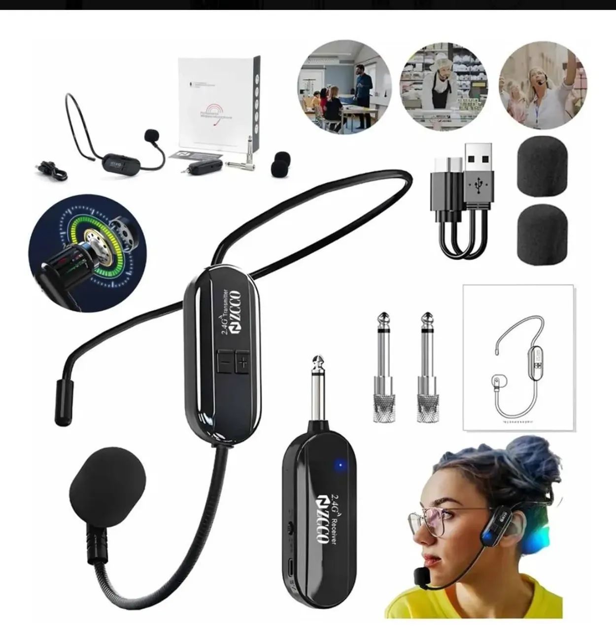 Microfone labial Bluetooth 