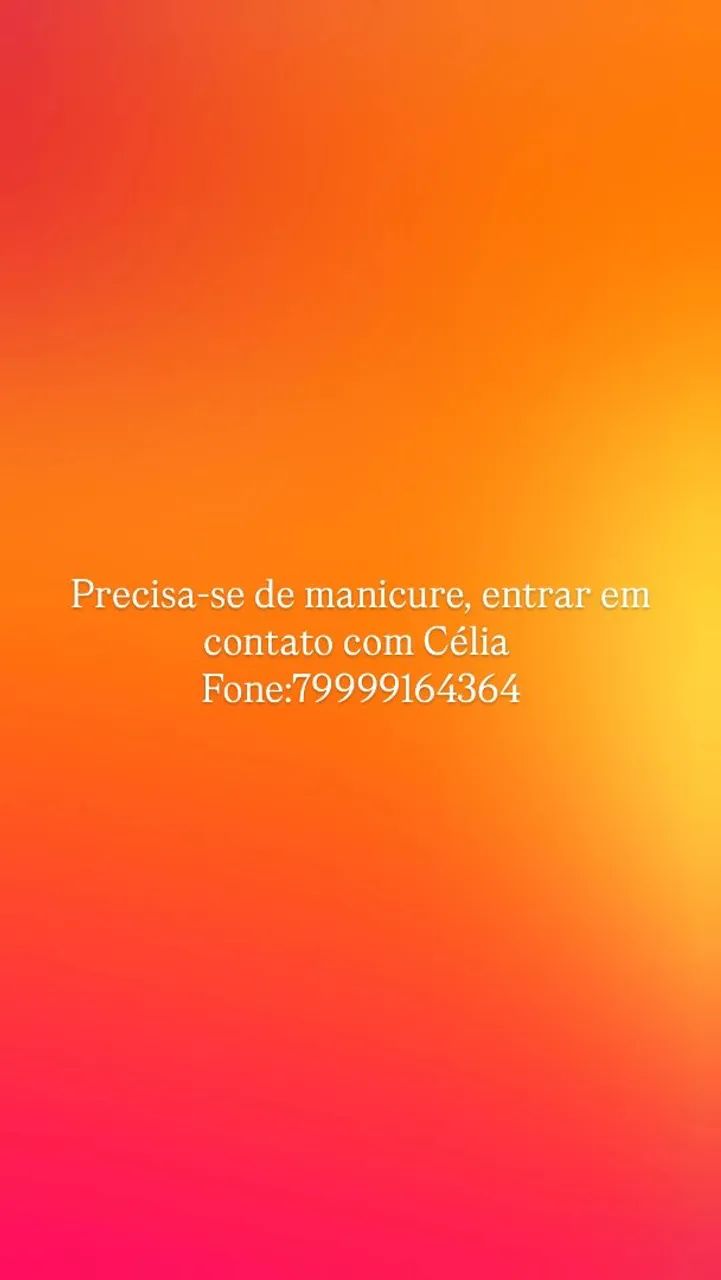 Precisa de manicure contato *64 Célia 