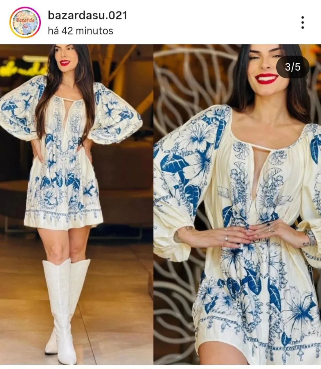 Vestido curto brilho de cor Farm - Foto 3