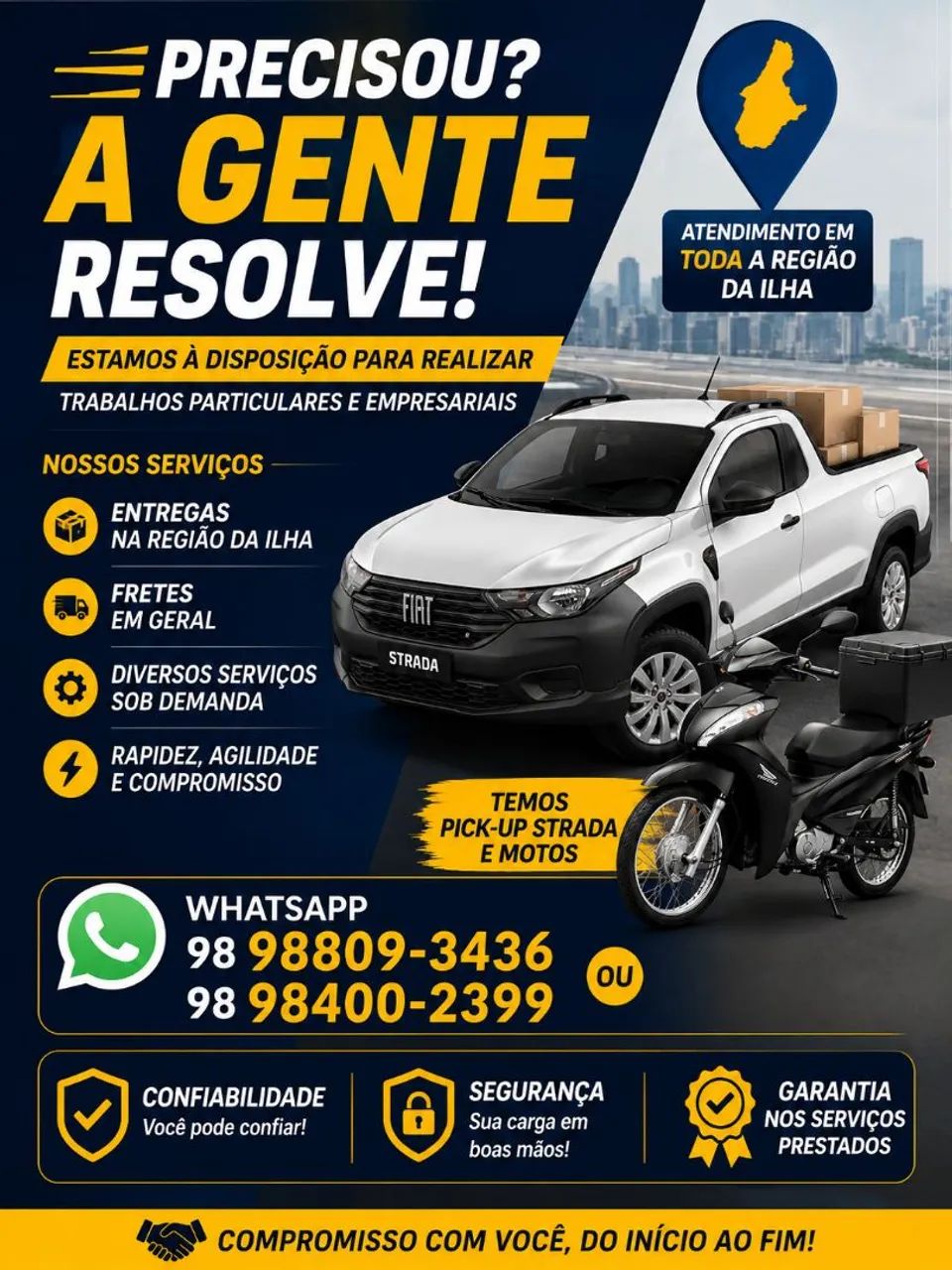 ENTREGAS , FRETES E SERVIÇOS DIVERSOS 