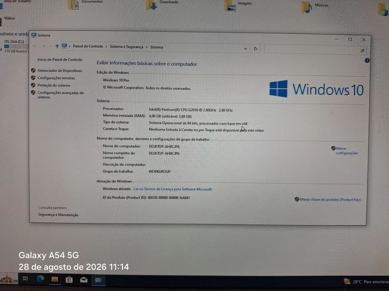 Computador Pentium G2010 / 2.8GHz - HD500GB - 4GB RAM