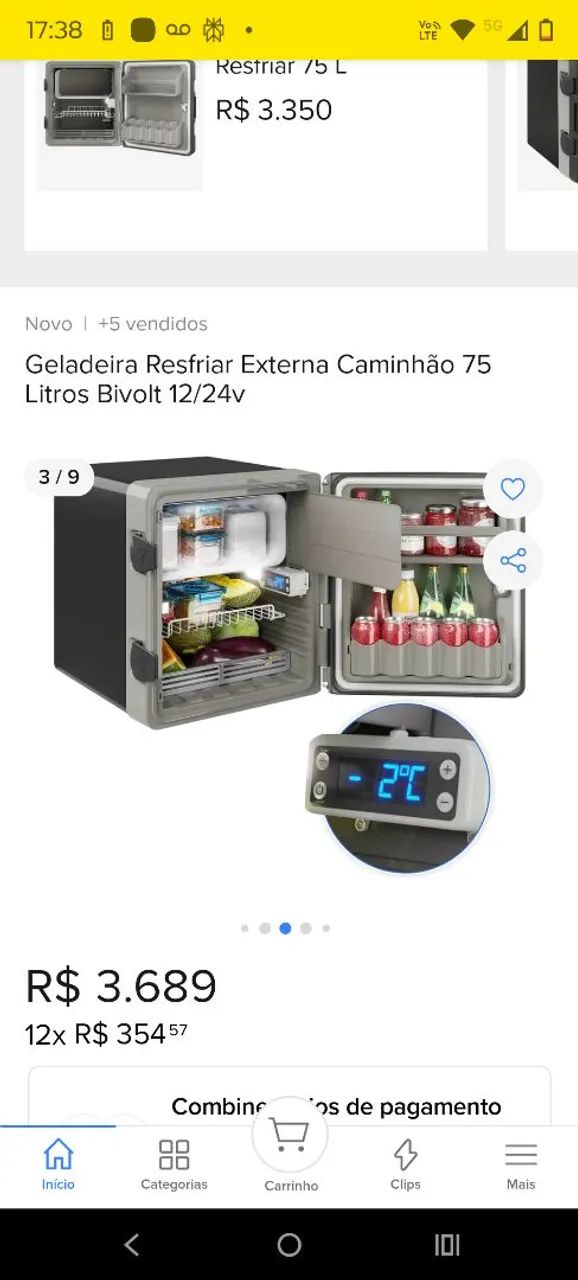 Geladeira resfriar 75 litros 5 meses de uso. - Foto 4