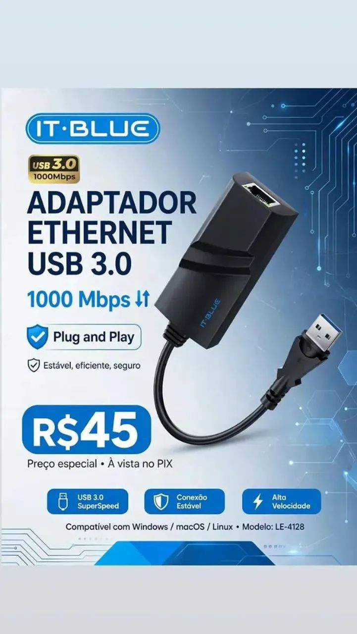 Adaptador USB 3.0 de rede 