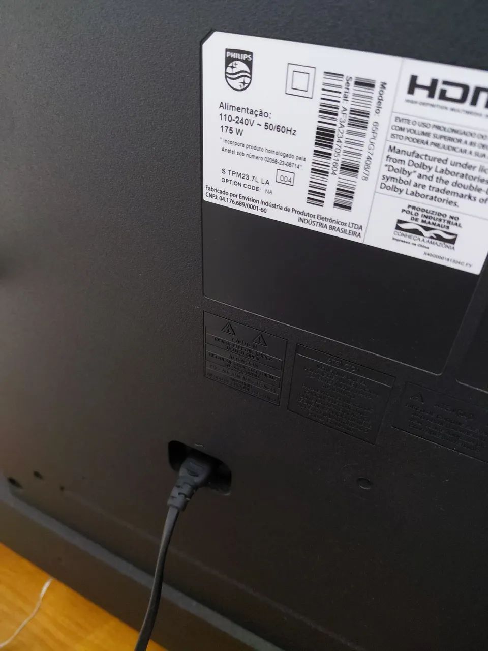 Tv 65 polegadas PHILIPS em estado de zero! - Foto 5