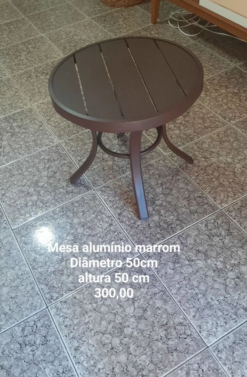 Mesa alumínio marrom 