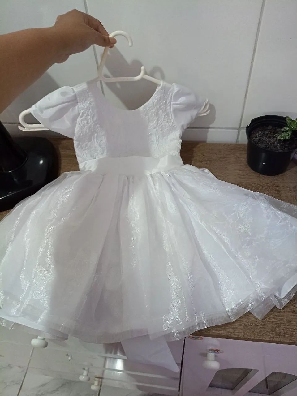 Vestido de batizado infantil.