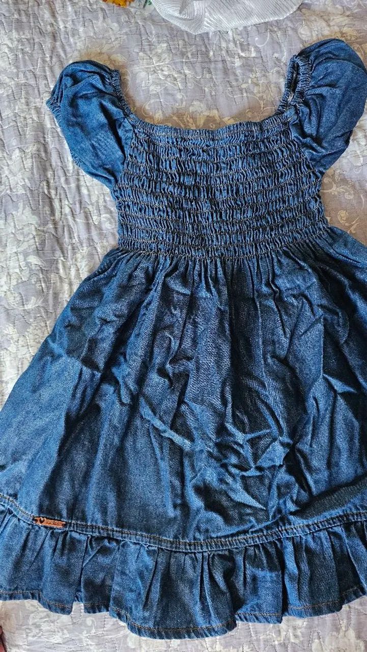 Vestido jeans Infantil - Foto 2