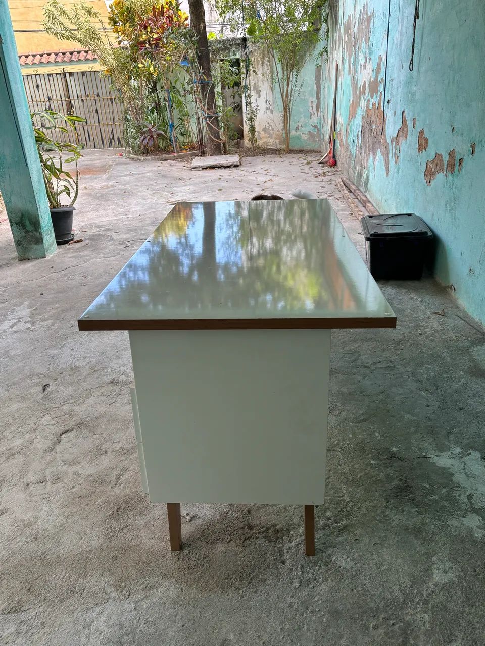 Mesa de computador de madeira  - Foto 5