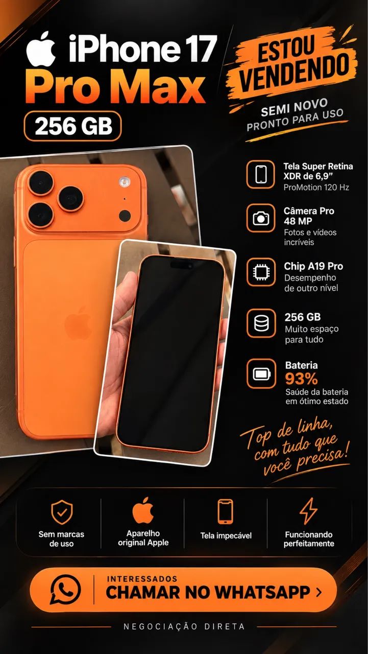 VENDO IPHONE 17 PRO MAX 256gb