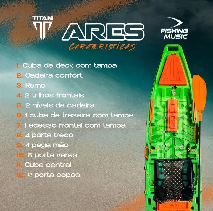 Caiaque Titan Ares selva novo! - Foto 6