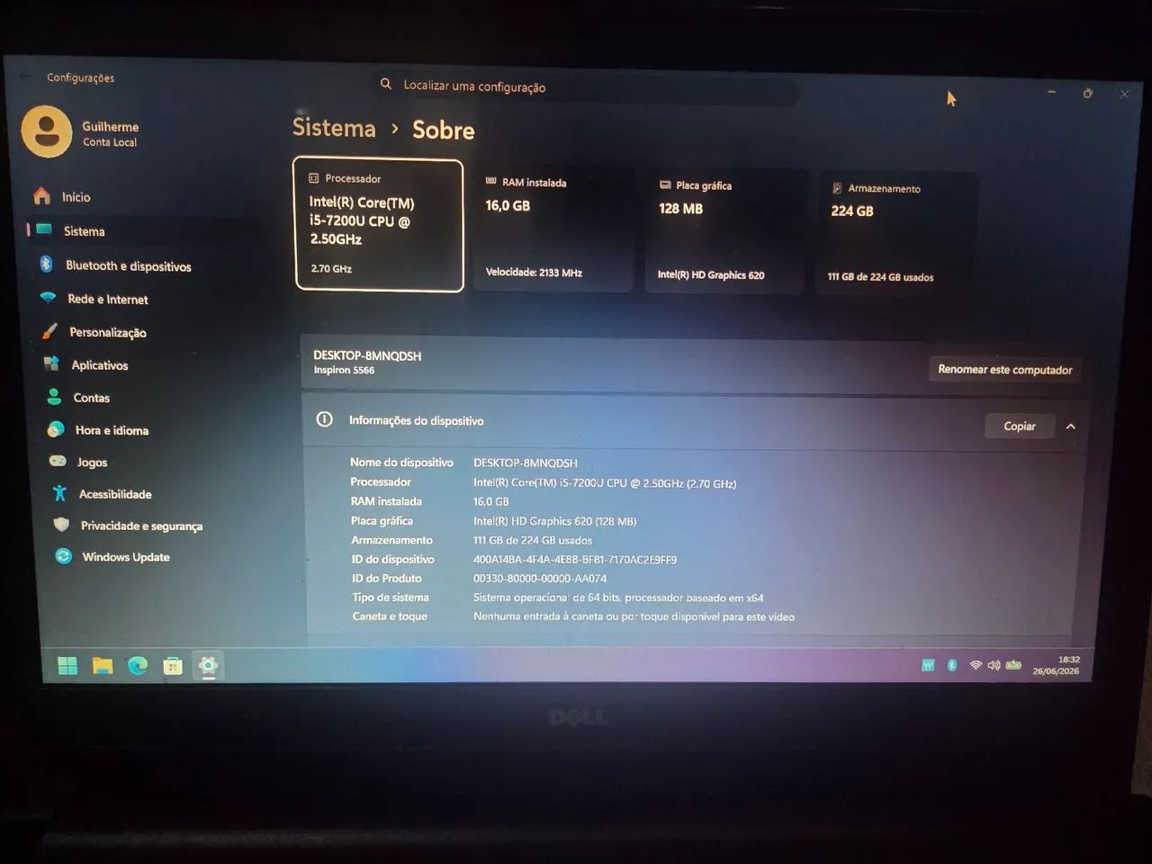 Notebook Dell Inspirion 15 5566 - Foto 2