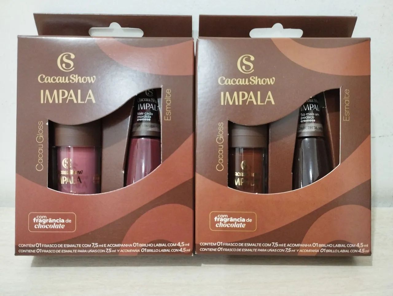 2 Kits Cacau Show e Impala - Gloss e Esmalte