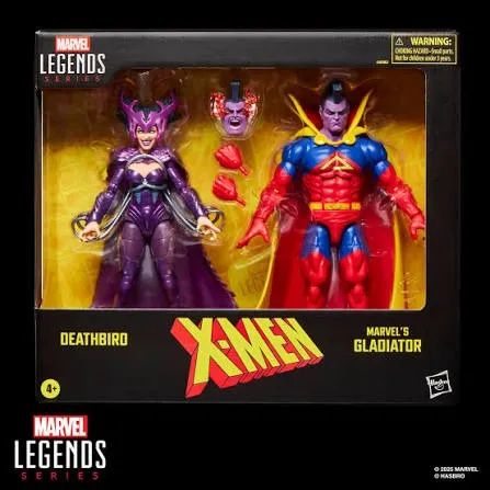Gladiador e Deathbird Marvel Legends 2-pack X-men gladiator