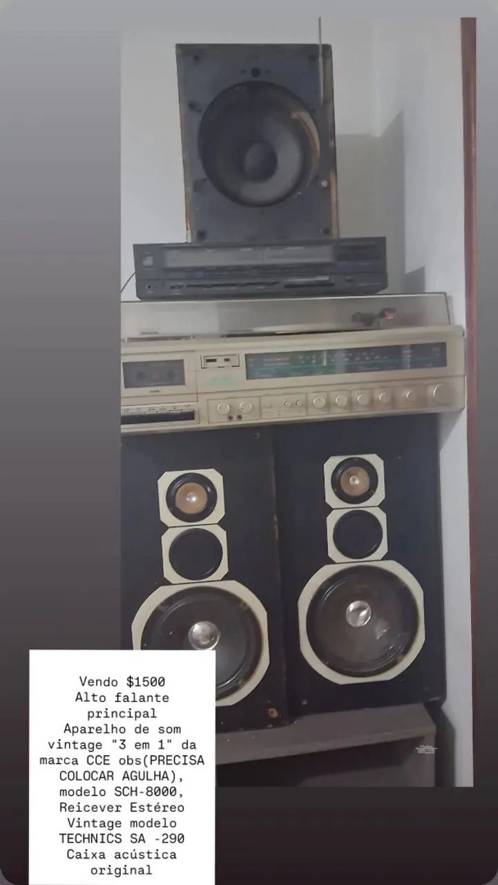 Aparelho de som vintage 