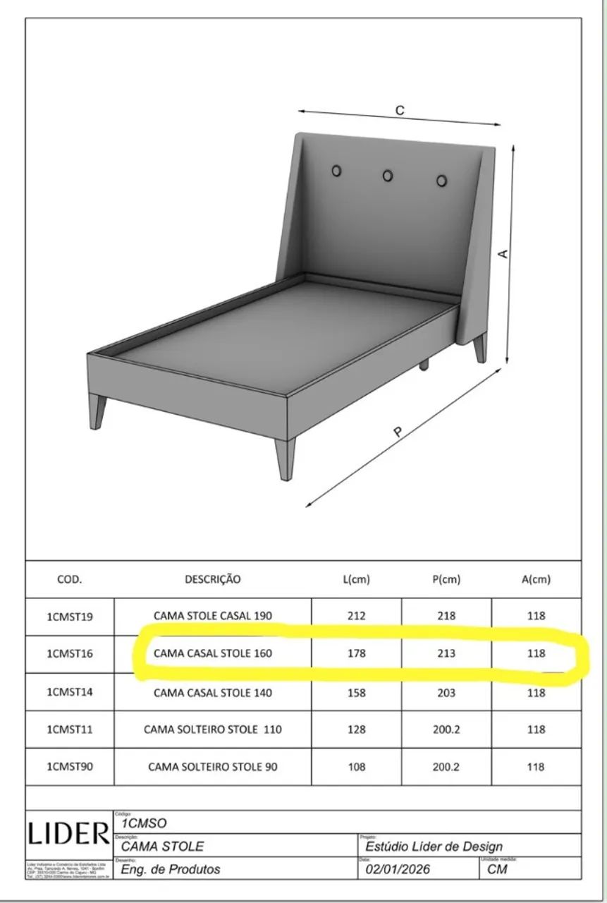Cama e colchão queen Líder Interiores - Foto 3