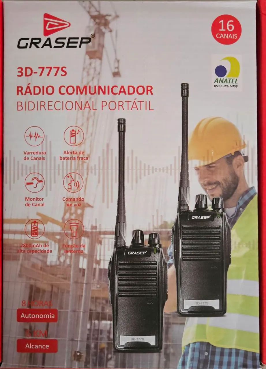 Rádio Comunicador HT Grasep 3D 777s - Foto 5