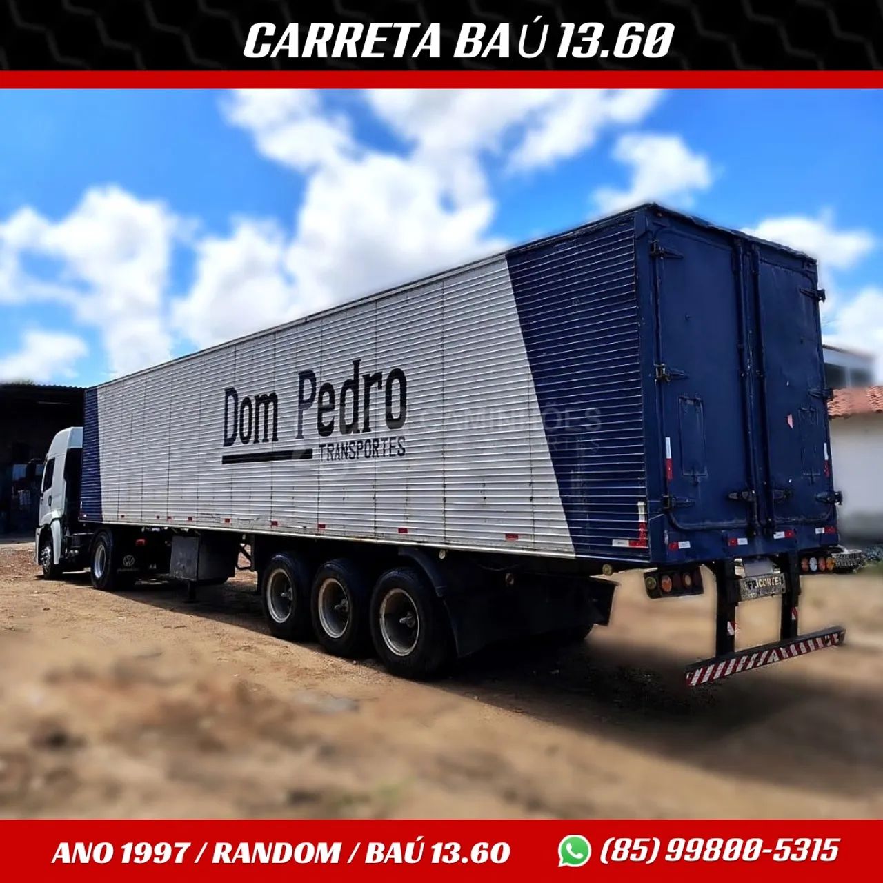 CARRETA BAÚ RANDOM 13,60M | ANO 1997 - Foto 2
