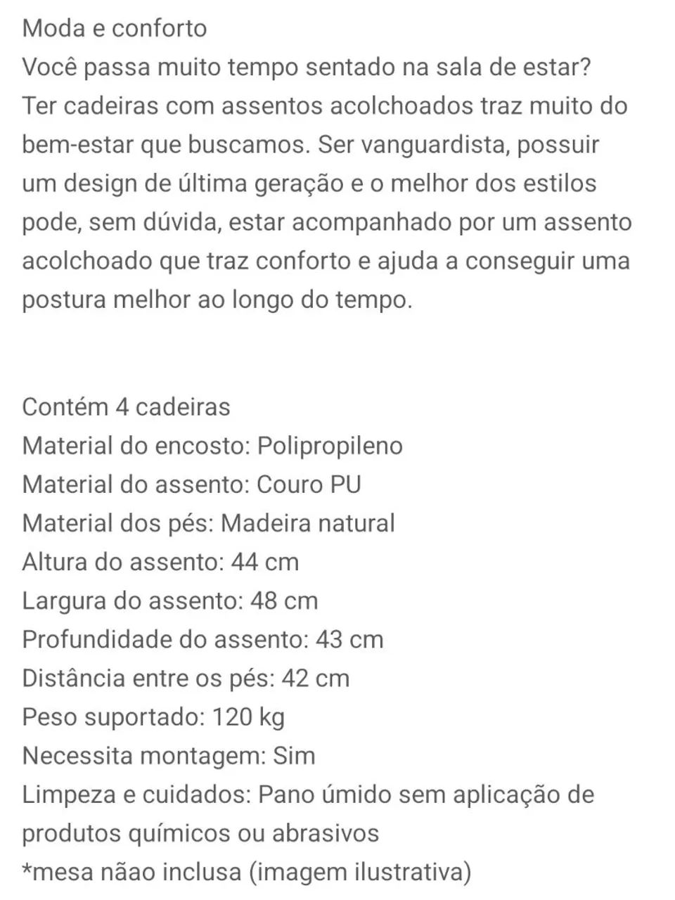 4 cadeiras 