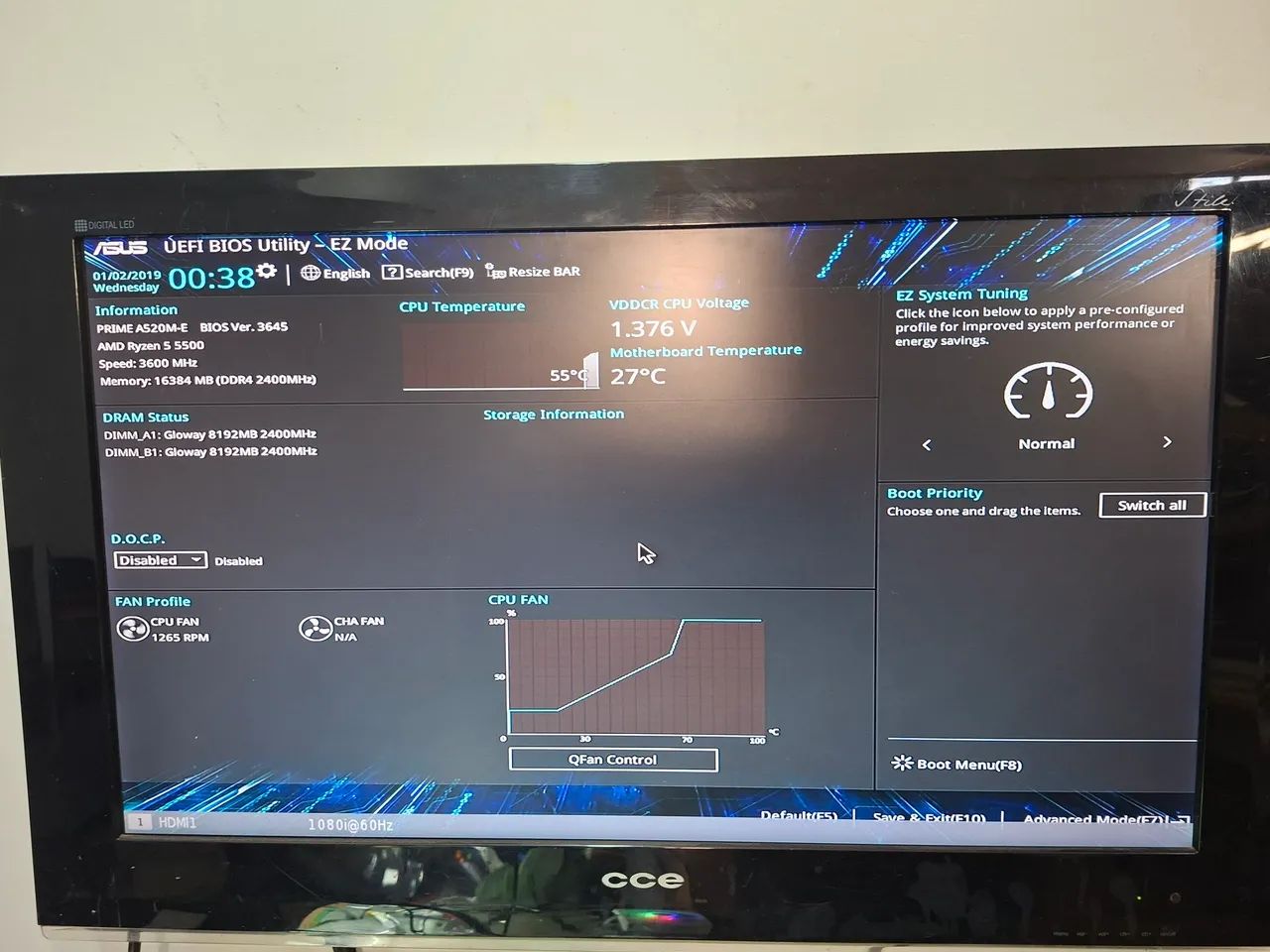 Placa Mãe Asus Prime A520M-E DDR4 Testada Funcionando - Foto 3