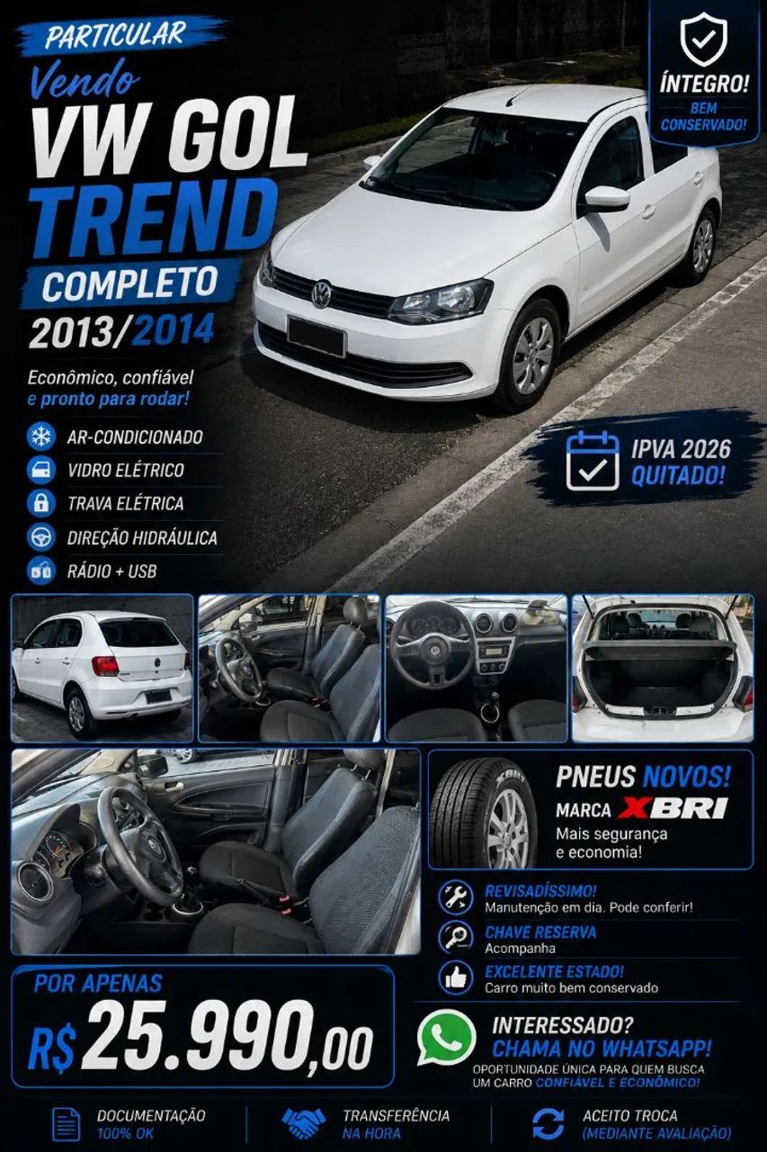 Volkswagen Gol Gol City (Trend)/Titan 1.0 T. Flex 8V 4p 2014