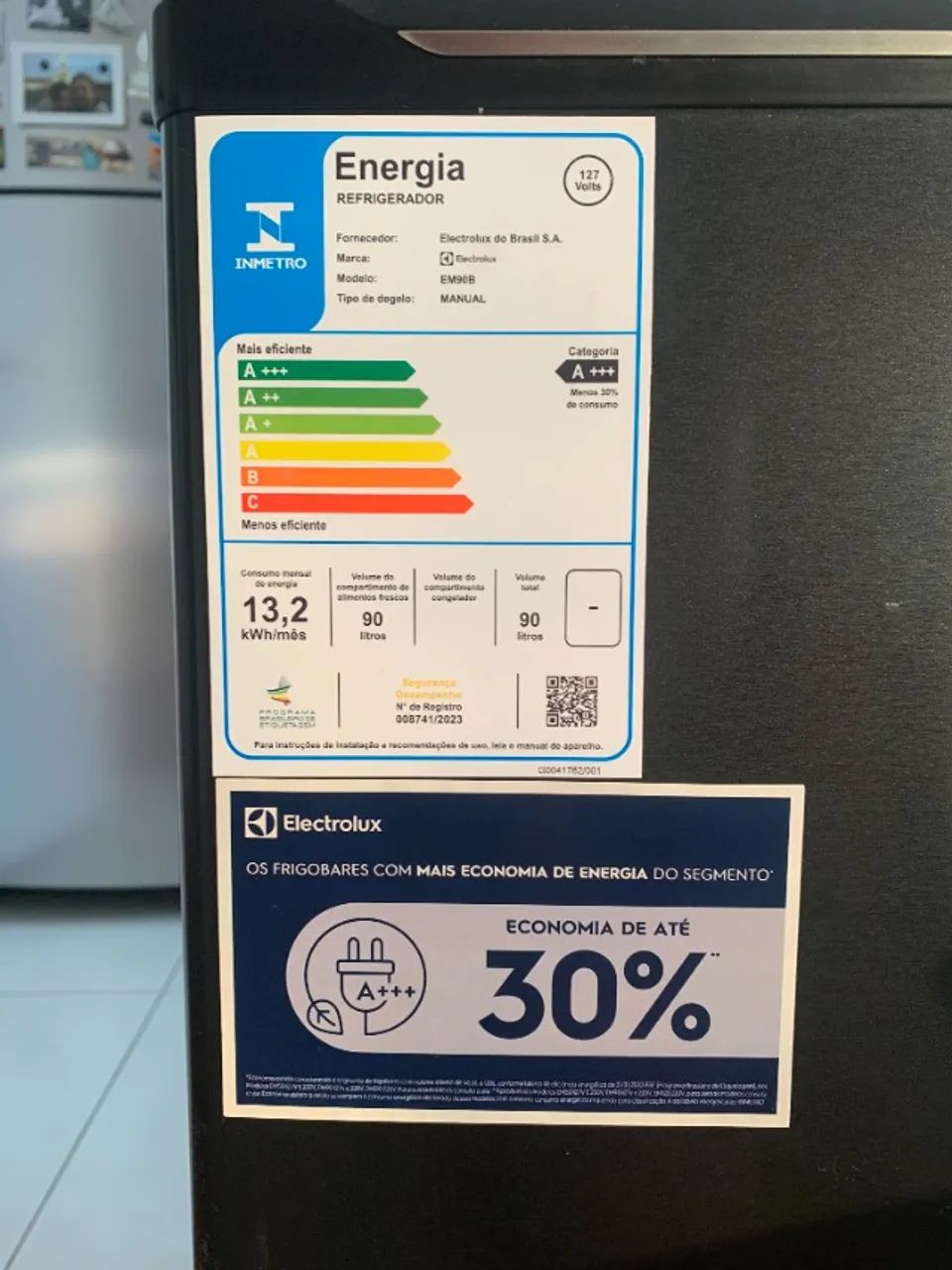 FRIGOBAR ELECTROLUX 90 LITROS 127V - Foto 3