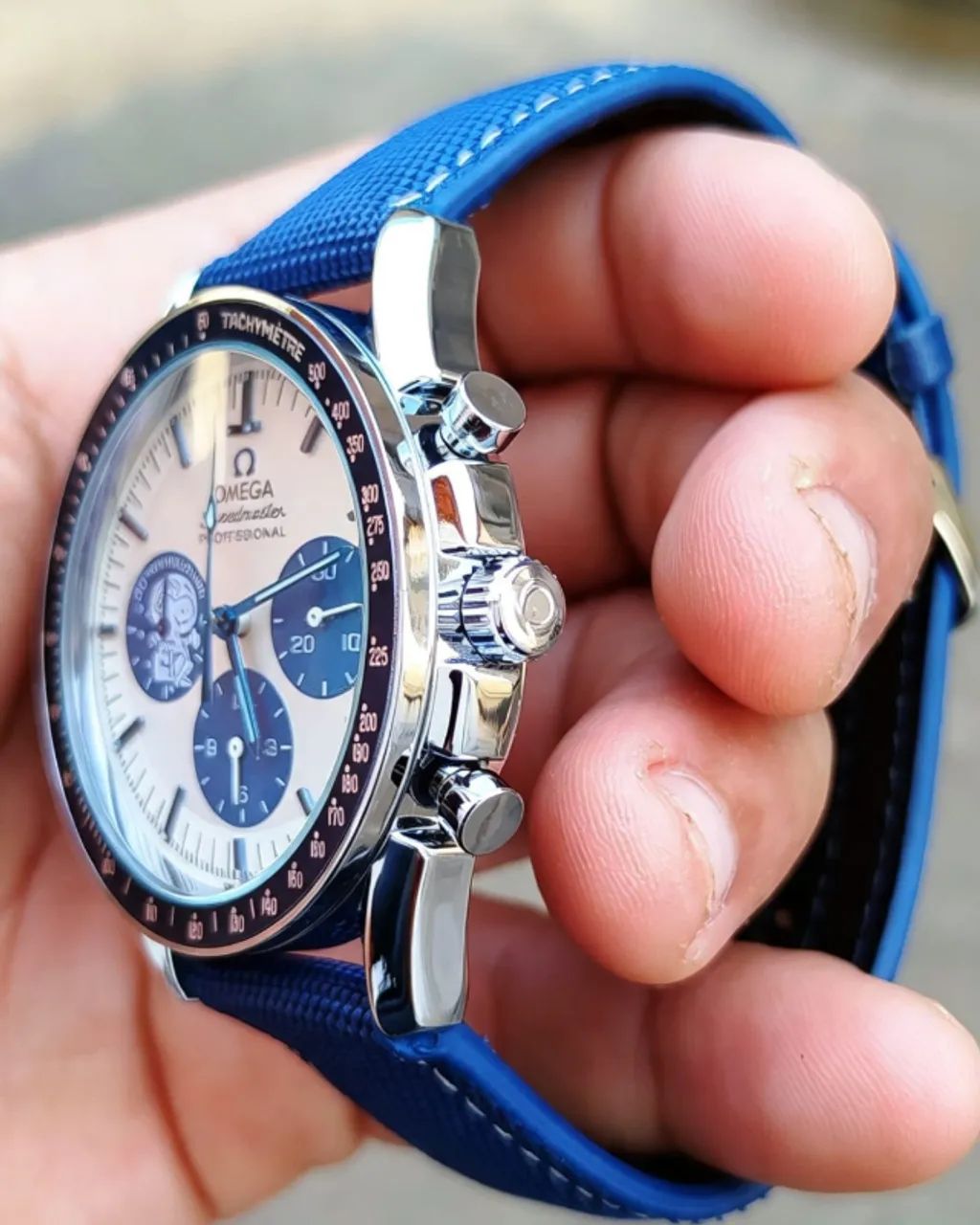 Relógio Ômega Snoopy Pulseira em Nylon  - Foto 2
