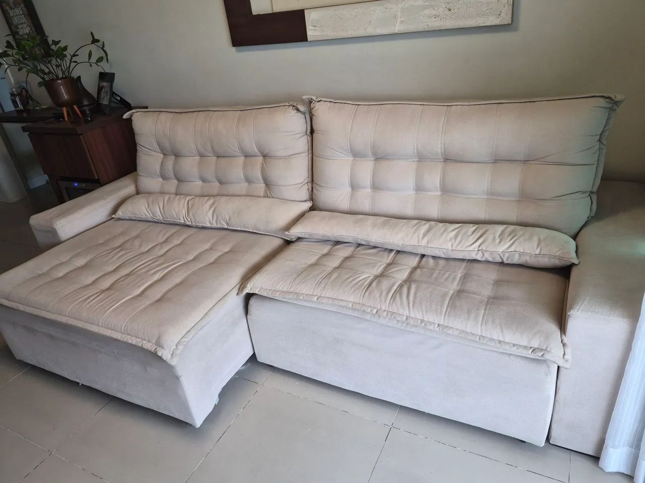 Sofá retrátil de 2,90 x 1,20 em excelente estado. - Foto 3