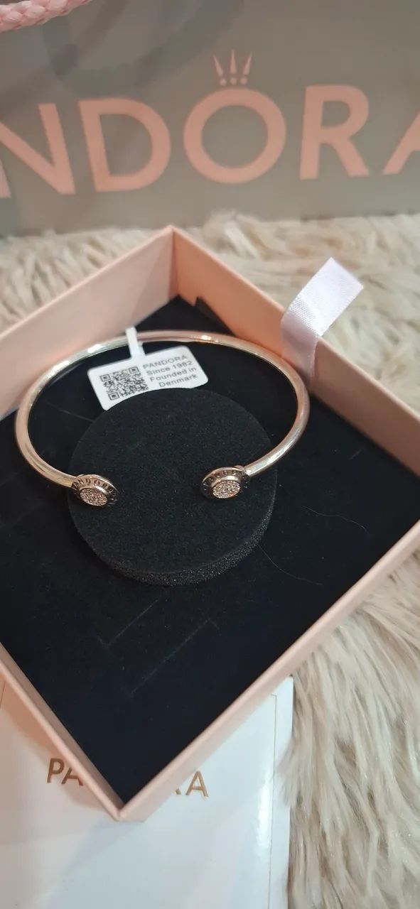 pulseira pandora prata ajustável nova - Foto 4