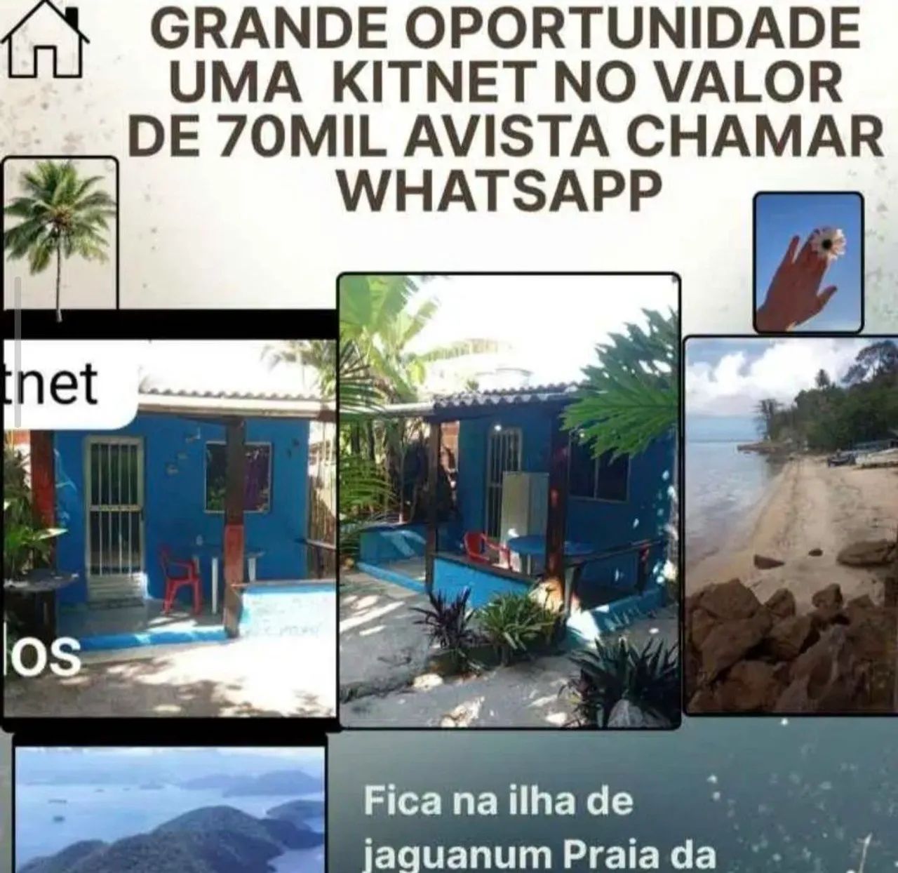 Vendo kitnet na ilha de Jaguanum 