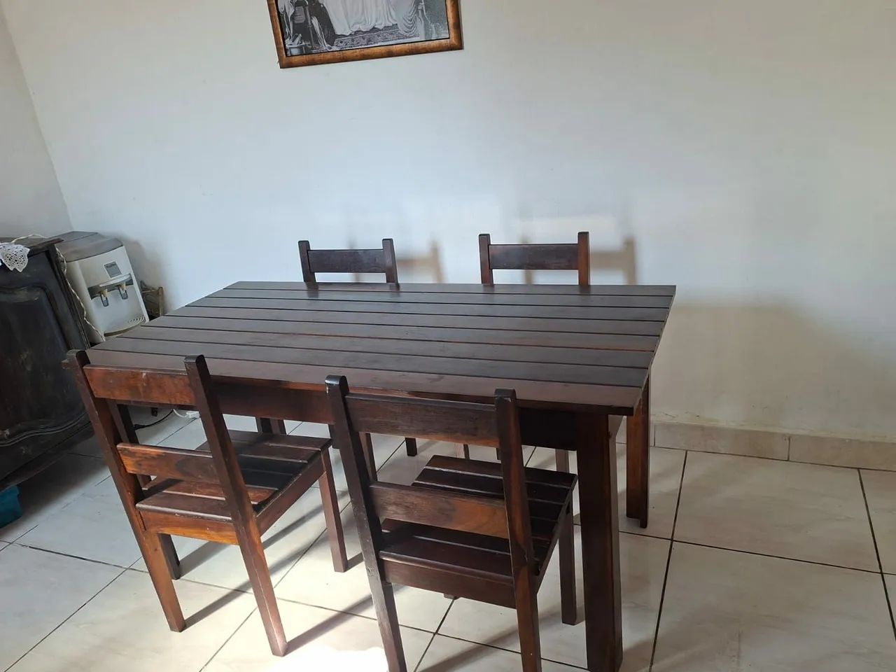 Mesa De Madeira 4 Cadeiras - Foto 2