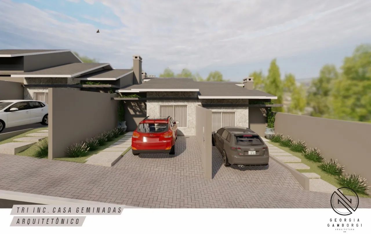 Casa geminada, suíte + 2 no bairro Vederti!