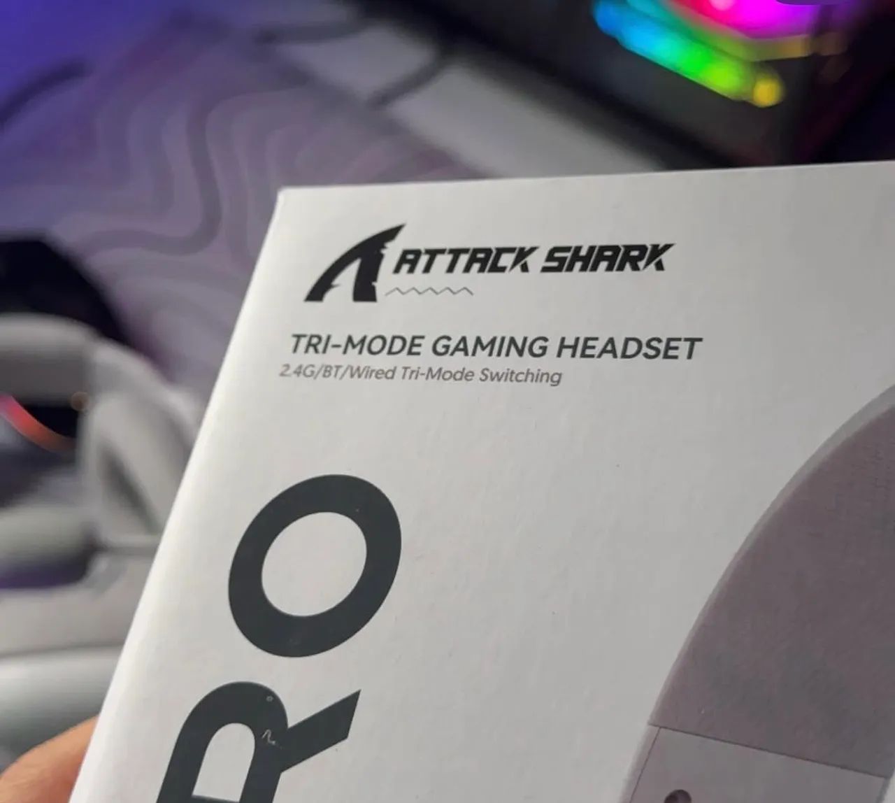 HEADSET GAMER ATTACK SHARK L80 PRO TRI-MODE SEM FIO BLUETOOTH E CABO DRIVER 40MM