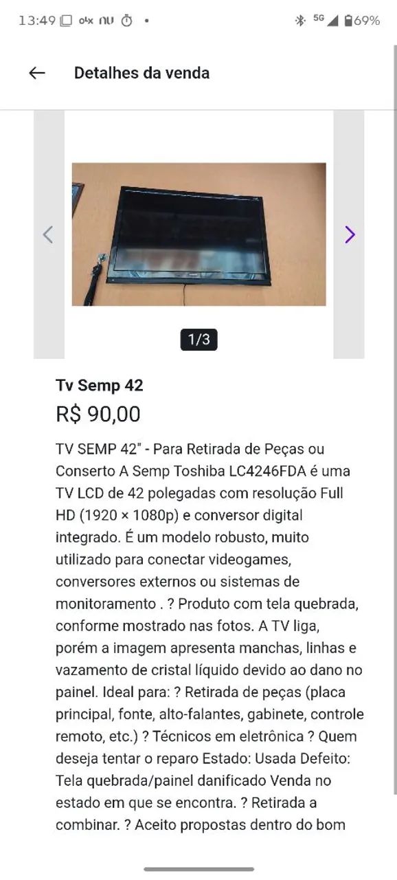 Tv tela Quebrada  - Foto 2