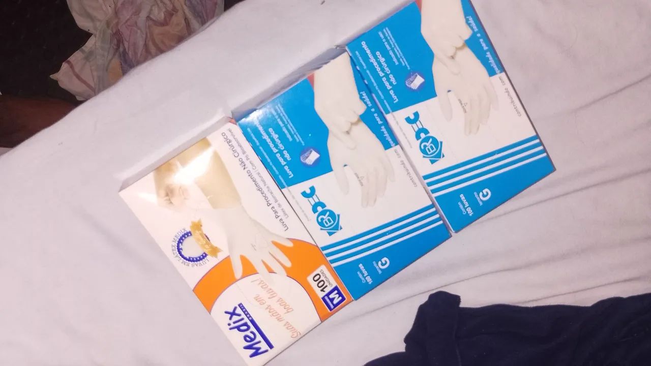 CAIXA DE LUVAS LÁTEX  TAMANHO P e G - Foto 2