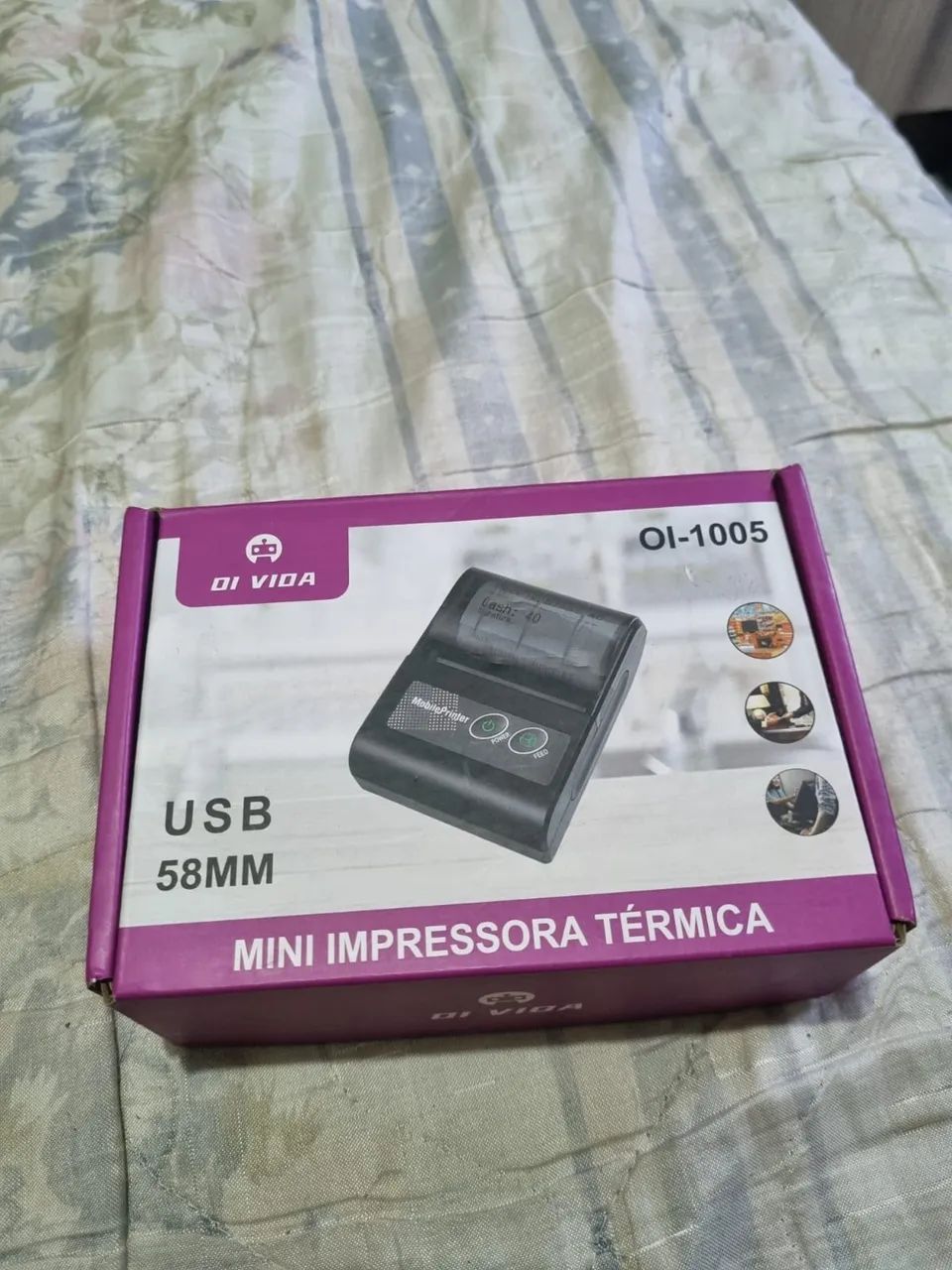 Mini Impressora Térmica 58mm Oi Vida Bluetooth/USB - Seminova na Caixa