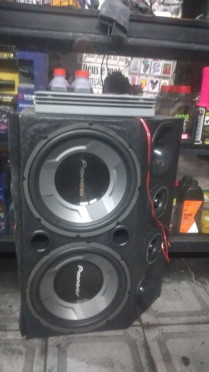 Caixa de som pioneer com módulo 1600 mosfet power - Foto 2