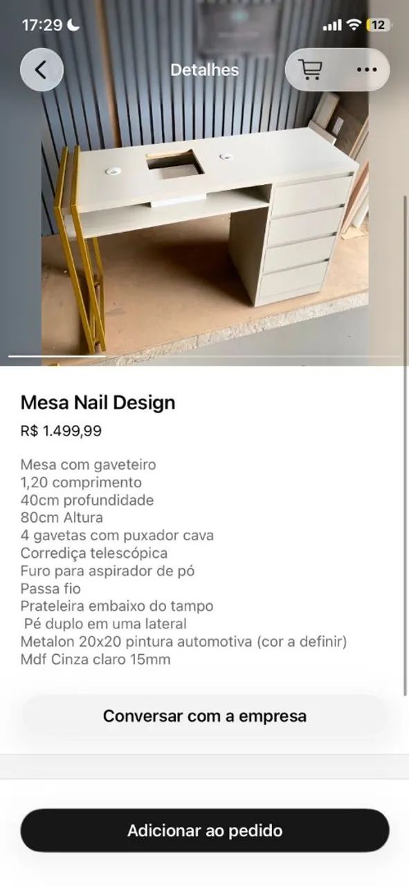 Mesa nail designer e mocho - Foto 4