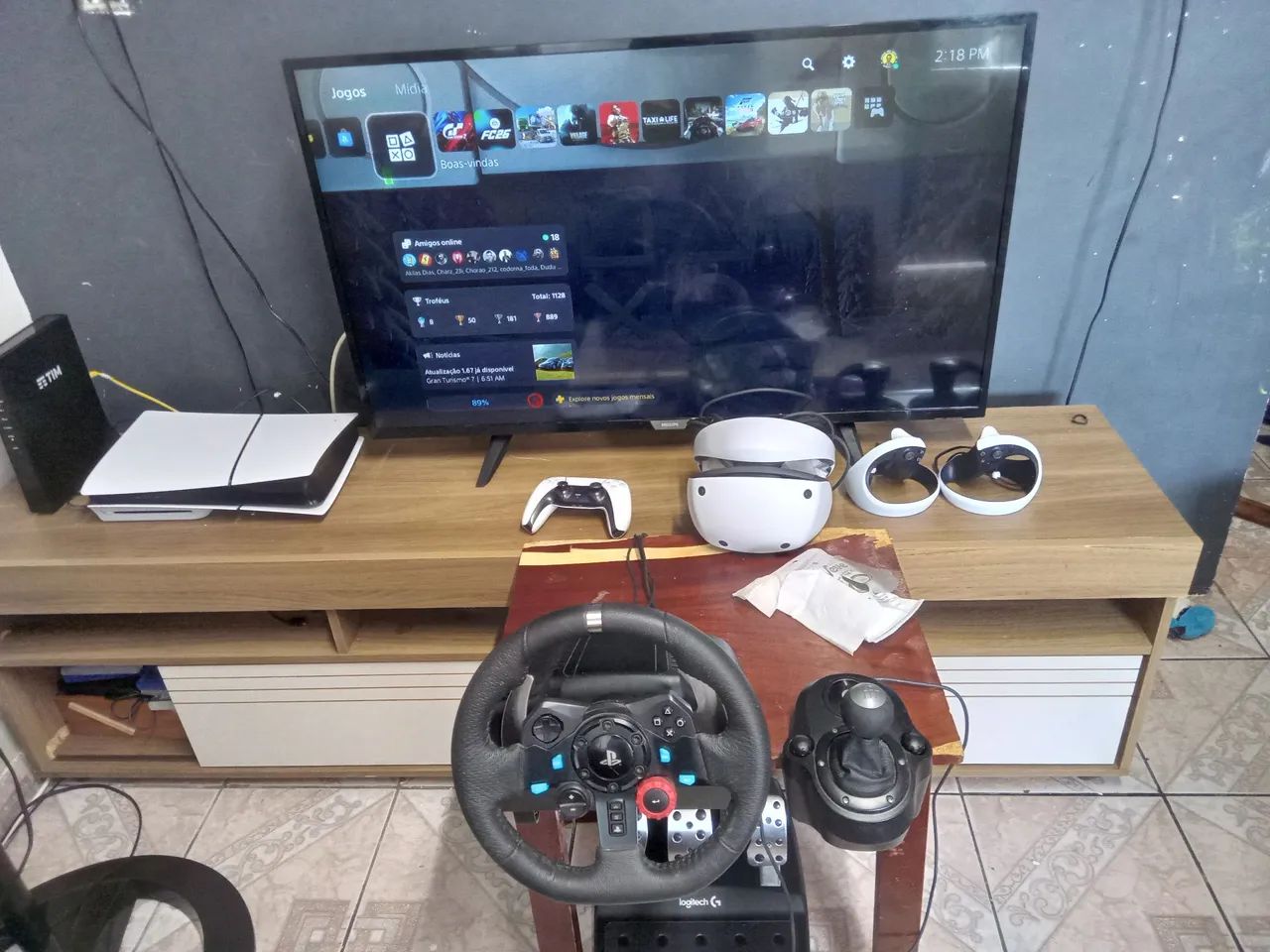 Ps5 , volante g29 , câmbio logitech e psvr2