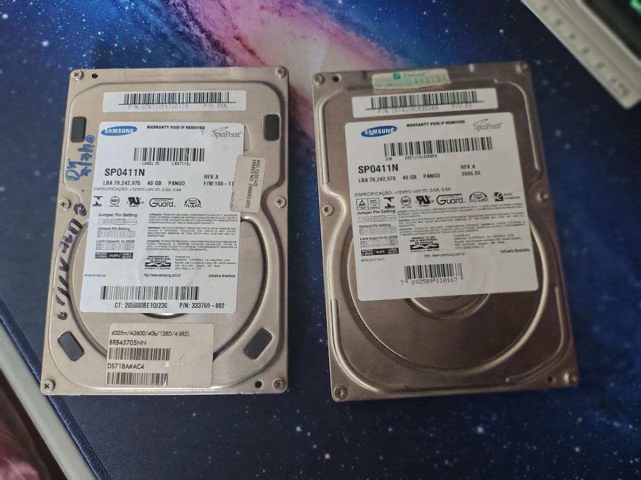 Dois hdd ide sem teste