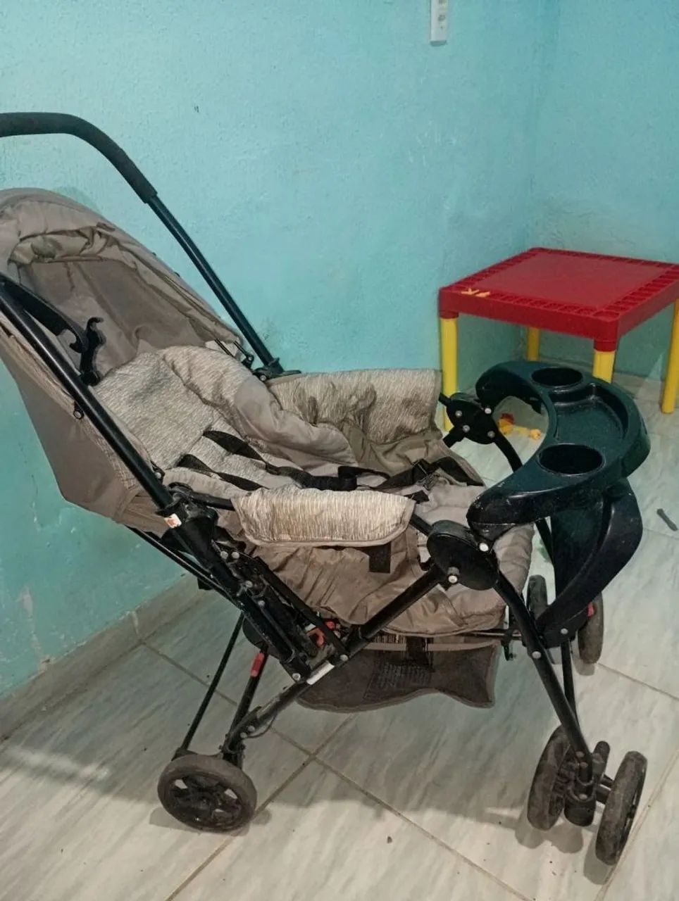 carrinho de bebê - cosco - cinza  - Foto 4