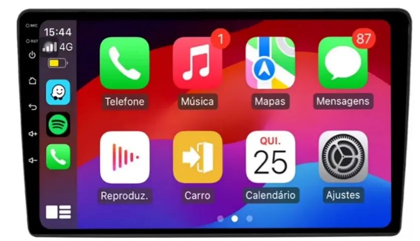  Multimidia Tela 9 Polegadas Sistema Android 4Gb-64Gb Gps Integrado Qled Carplay Sem Fio - Foto 3